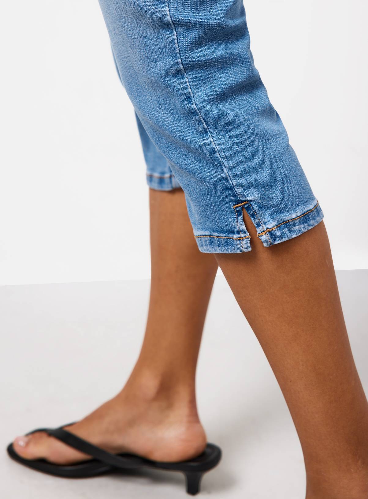 Mid Denim High Rise Capris 8 - Image 3